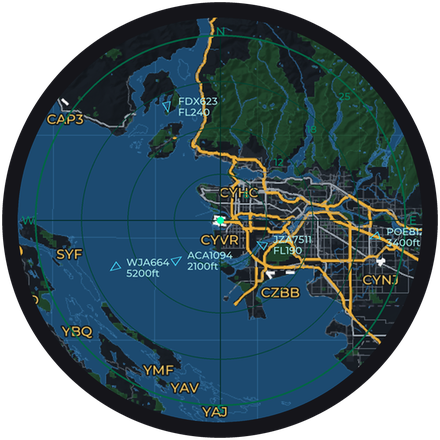 The Atlas map style: a road atlas with parks, water and highways.
